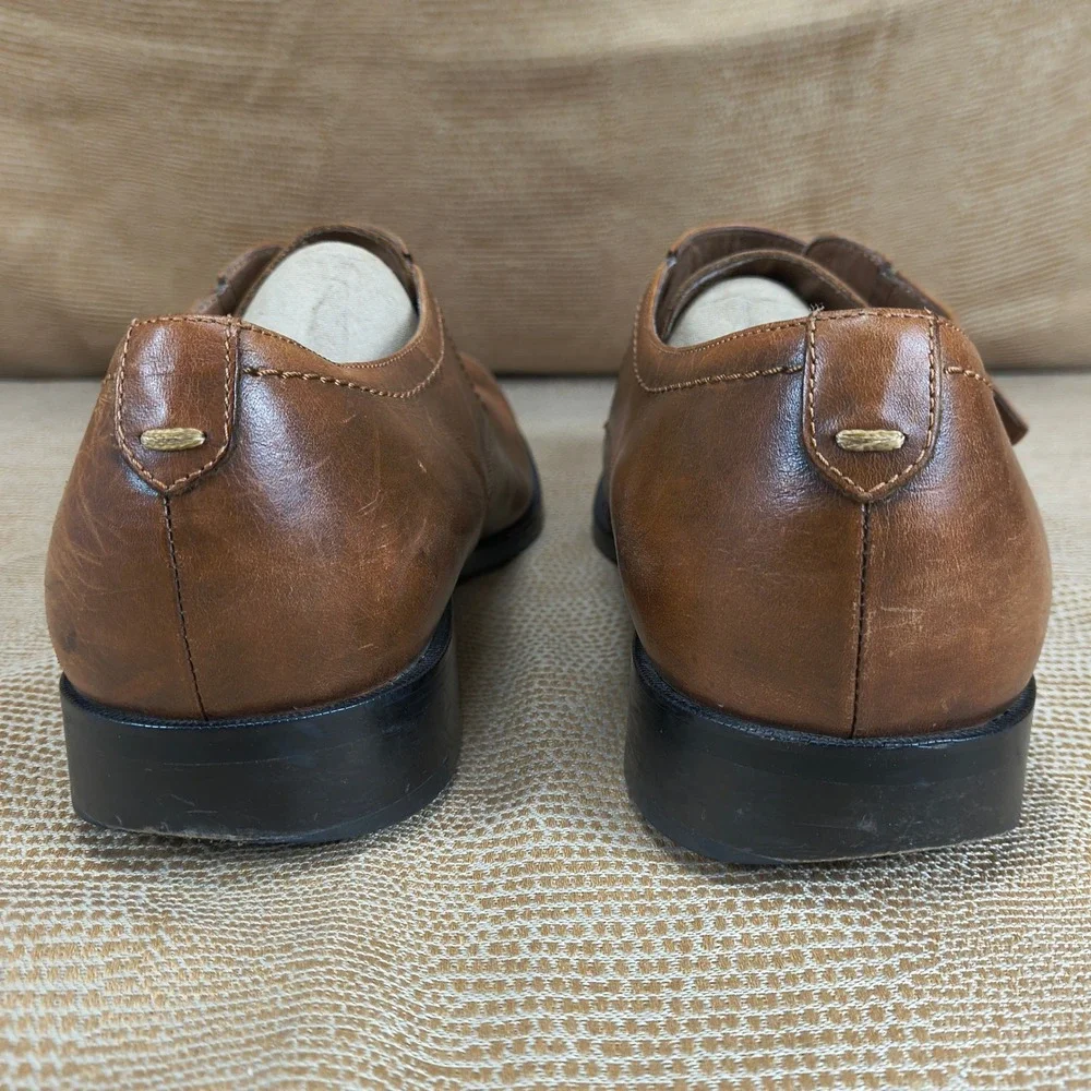 Johnston & Murphy‎ Mens Brown Leather Single Monk Strap Dress Shoes Size 10M